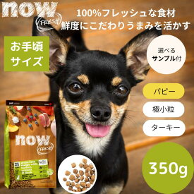 【選べるサンプル3個プレゼント付き】ナウフレッシュNOW FRESH スモールブリード パピー350gNOW FRESH 小型犬 正規品 ドッグフード ペットフード ドライフード グレインフリー 子犬用　小粒 穀物不使用 サーモン