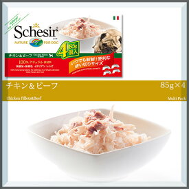 シシア　ドッグ　チキン&ビーフ　85g×4P マルチパックドッグフード ウェットフード 無添加 犬缶詰