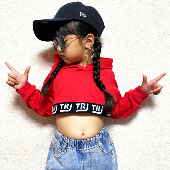 楽天市場 ショート丈 ロゴ テープ ダンスパーカー 長袖 トレーナー プルオーバー 秋冬コーデ 女の子 子供服 キッズ へそ出し お腹見せ 無地 ブラック ホワイト ピンク レッド ブルー イエロー 110cm 1cm 130cm 140cm 150cm フード ダンスウェア ダンス衣装 ヒップ