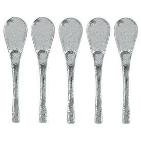 【 日本製・ 鎚目 レンゲ 5本 セット 】れんげ スプーン 5本セット 蓮華 オール ステンレス 食器 カトラリー セット スプーン 大きめ スプーン 日本 新潟 燕 メイドインジャパン 業務用 店舗 お店