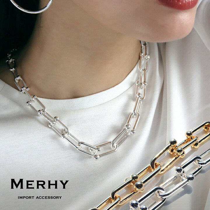 楽天市場】necklace ME54 インスタで人気 シンプル Uリンクチェーン  