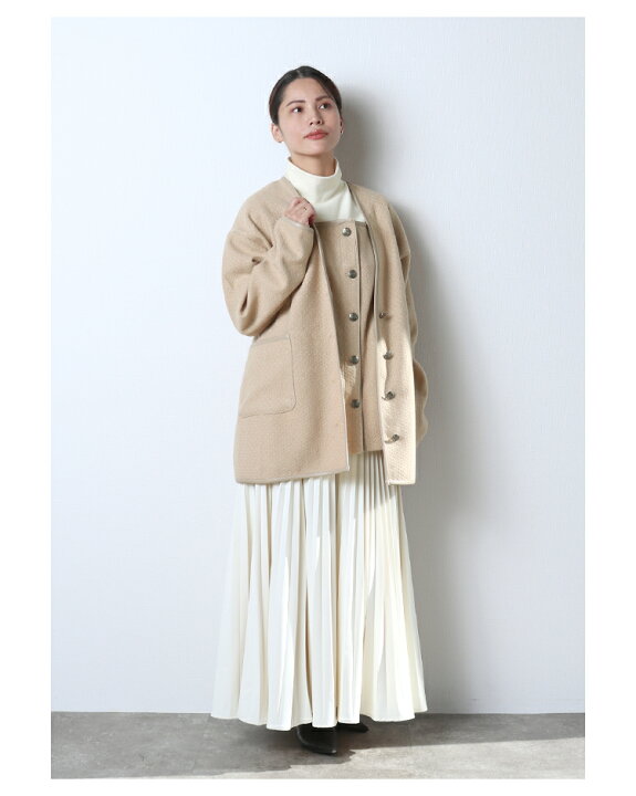 hermes 20ss 評し レザーパイピングカーディガン