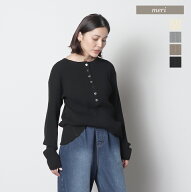 2wayヘンリーネックリブニットトップス ※4月4日20時ブラック・オフホワイト再販いたします※