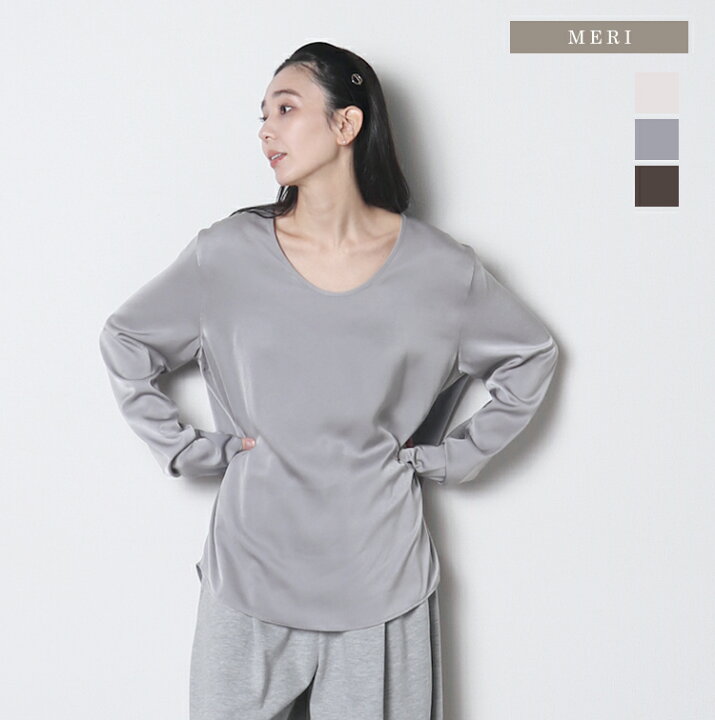 楽天市場】サテンTブラウス : MERI