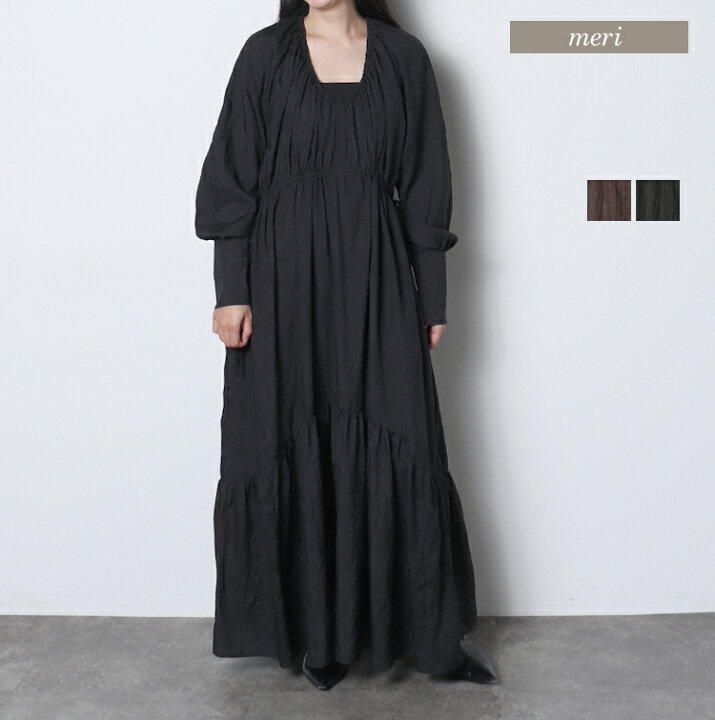 楽天市場】シワ加工ドロストギャザーワンピ : MERI