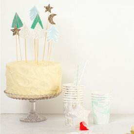 【クリスマス】 SPARKLY TREES CAKE TOPPERS ケーキトッパー 9本入り ケーキ飾り カップケーキ デコレーション クリスマスパーティ クリスマステーブル テーブルコーディネイト パーティグッズ キッズパーティ xmas ホームパーティ メリメリ クリスマスグッズ