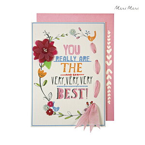 TL[J[h Thank You Cards  킢 O[eBOJ[h AJ[h bZ[WJ[h merimeri  Wreath w/ribbon birds&flower