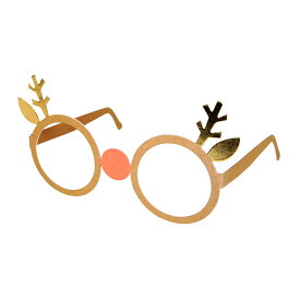 【クリスマス】ペーパー 仮装めがね なりきり 子供 大人 誕生日会 ドレスアップ バースデーパーティ クリスマスパーティ サプライズパーティ かわいい おしゃれ merimeri メリメリ12 Reindeer Specs