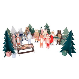 【クリスマス】アドベントカレンダー 森の住人 アドヴェント クリスマスグッズ xmas クリパ ホームパーティ クリスマスプレゼント クリスマスパーティ merimeri メリメリ Woodland Paper Play Advent Calendar