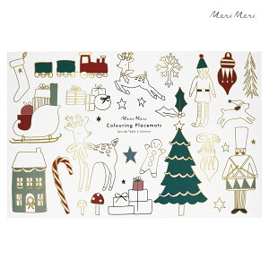 yNX}XzJ[O `}bg ʂG CeA z[p[eB a NX}Xp[eB t merimeri  Christmas Colouring Placemats
