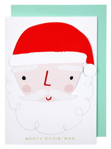 yNX}XzNX}XJ[h T^ Santa Fan Beard Card szC[J[h NX}Xp[eB O[eBOJ[h xmas Np z[p[eB NX}XObY merimeri 