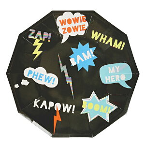 Meri Meri  y[p[v[g 24x22.7cm Superhero 146719 (45-2304) 8 p[eB[M ĝĎM M M킢 z[p[eB[
