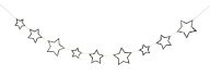 Meri Meri メリメリ ミニガーランド SILVER GLITTER STARS 148492 (45-2347) 飾り　装飾 パーティー装飾 …