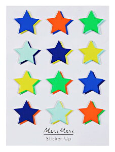 NEON STAR PUFFY STICKERS 星ネオン シール デコ デコレーション 手作り アルバム スクラップブッキング