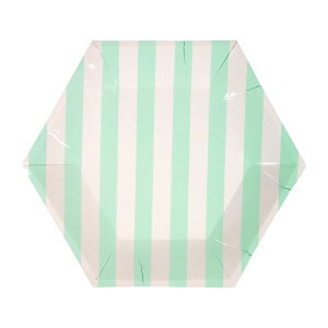 Meri Meri  y[p[v[g XgCv 22.5x19.5cm MINT STRIPE 168292 (45-3261) 12 p[eB[M ĝĎM M M킢 z[p[eB[