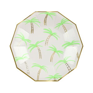 Meri Meri  y[p[v[g zCg a19cm PALM TREE PLATE 169660 (45-3324) 8 p[eB[M ĝĎM M M킢 z[p[eB[