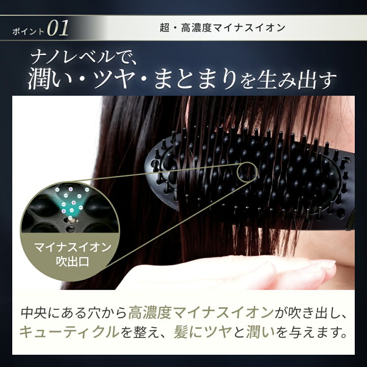 楽天市場】【耐熱ポーチ付】ヒートブラシ ストレートアイロン ブラシ型 