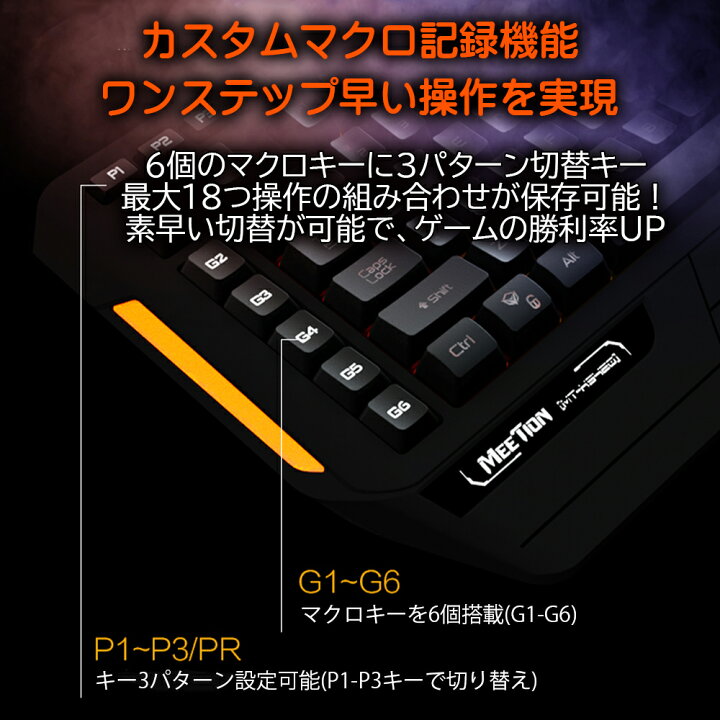 楽天市場】ゲーミングキーボード 有線 静音 104 19キー防衝突 FPS 