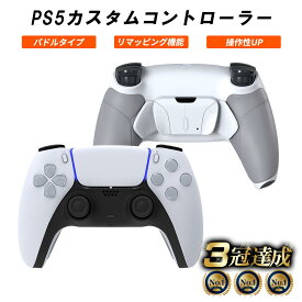 PS5 カスタムコントローラー 背面ボタン パドルタイプ FPSに最適 クリックトリガー＆バンパー デュアルセンス 振動機能除去 DualSense コントローラー