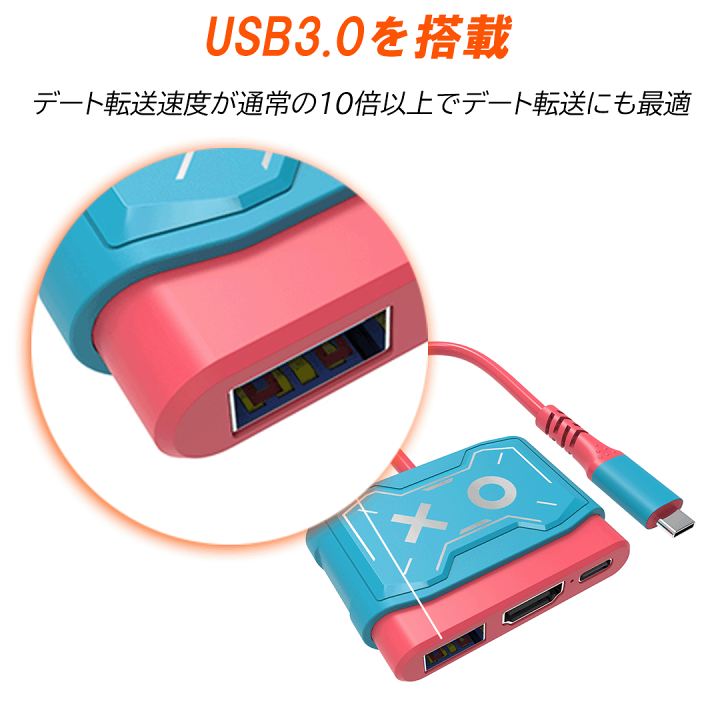 Nintendo Switch 赤/青 HDMI変換アダプタ +コントローラー付