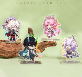 崩壊：スターレイル 公式グッズ 正規品 列車周遊記 スタンプアクリルペンダント 白露 景元 飲月 符玄