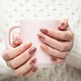 esshimo エッシーモ Warm Check ウォームチェック ハンドネイル ジェルネイルシール セルフネイル おうちネイル 時短ネイル デザインネイル 貼るネイル ネイルステッカー ネイルパーツ ネイルチップ 付け爪 つけ爪 カラージェル