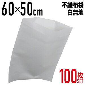 【送料無料】 不織布 袋 内袋 白色 白無地 ホワイト 不織布インナーバッグ 収納袋 600×500mm 100枚入 保護袋 保管袋 ほこりよけ 通気性 小物袋 まとめ買い 不織布ラッピング袋 梱包 業務用 家庭