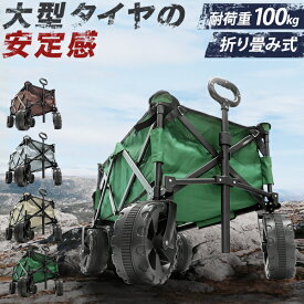 【限定×4月20日はP10倍】 折りたたみ キャリーカート 可愛い キャリーワゴン 耐荷重100kg 車中泊 折りたたみキャリーカート アウトドアワゴン マルチキャリー 軽量 台車 100L コロコロ ワゴン バーベキュー BBQ キャンプ ワンタッチ 買い物 防災 お花見 花見