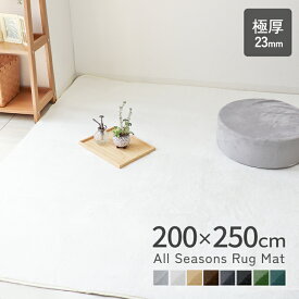 【送料無料】 あったか 低反発ラグ 極厚23mm ラグ 洗える 200×250cm ホットカーペット対応 ラグマット 滑り止め付 マット 北欧 カーペット ラグカーペット 洗えるラグ ラグカーペット フランネルラグ 絨毯 オールシーズン 床暖房