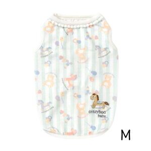 犬の服 クレイジーブー ベビー 木馬柄 ストライプ タンクトップ ソルグラ 犬 服 ペット服 犬服 犬の洋服 パピー 子犬 チワワ 極小 ティーカップ プードル 小型犬 犬用品 ペット ペットグッズ