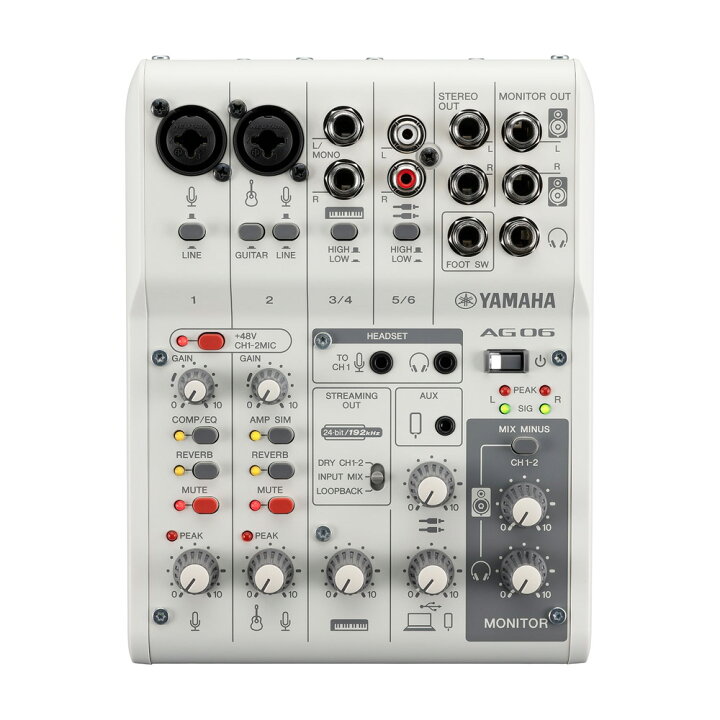 楽天市場】YAMAHA ヤマハ AG06mk2 W ダイナミックマイクセット (歌配信 