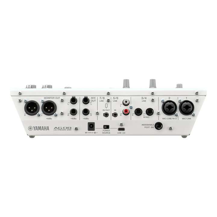 楽天市場】YAMAHA AG08 WHITE 配信用ミキサー : 楽器のことならメリー 
