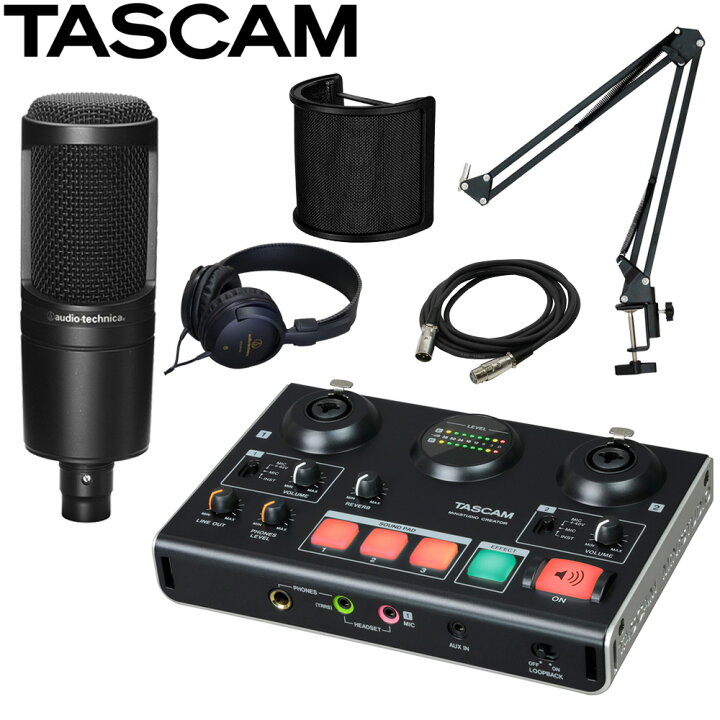 楽天市場】TASCAM US-42B + audio-technica AT2020 コンデンサーマイク 
