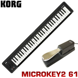 KORG USB MIDI�L�[�{�[�h�@microkey2-61 �R���O�@�L�[�{�[�h�@61����(�T�X�e�B���y�_���X�C�b�`�t���Z�b�g)