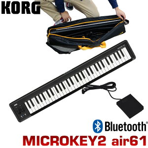 �R���O 61��MIDI�L�[�{�[�h microkey AIR 61 �\�t�g�P�[�X���y�_���X�C�b�`�t�� USB�E���C�����X���Ή� (DTM/iPad��iPhone��)