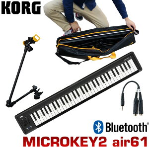 KORG Bluetooth MIDI�L�[�{�[�h microkey2 AIR 61 �P�[�X�t��(Apple iPad(10�C���`����)�p�^�u���b�g�z���_�[�Z�b�g)