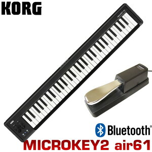 KORG microkey AIR 61 �T�X�e�B���y�_���t�� USB�E���C�����X���Ή� 61��MIDI�L�[�{�[�h (DTM/iPad��iPhone��)