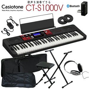 CASIO 61ՃL[{[h CT-S1000Vu^тɕ֗ȃX^h2ނ̃P[XtvCasiotone JVIg[ e Cu