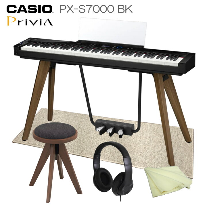 楽天市場】CASIO 電子ピアノ Privia PX-S7000BK ブラック「デザイン 