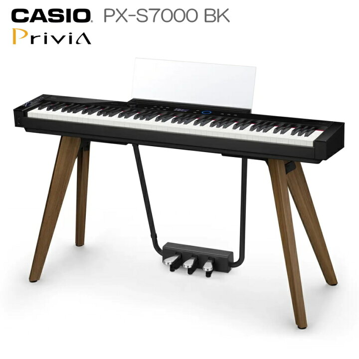 楽天市場】CASIO 電子ピアノ Privia PX-S7000BK ブラック 88鍵盤 