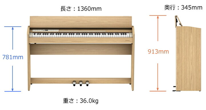 楽天市場】運送・設置付□ローランド F701 ライトオーク調 Roland 電子 