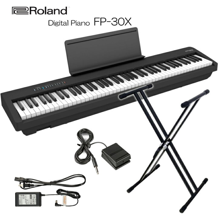 楽天市場】ローランド 電子ピアノ FP-30X ブラック Roland 88鍵 