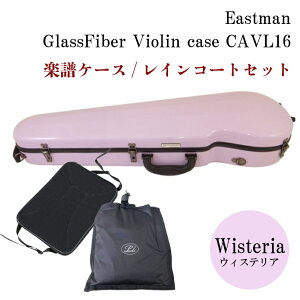 イーストマン バイオリンケース【ウィステリア×黒フレーム】楽譜バッグ/レインコート付き CAVL16/定番 グラスファイバー ハードケース