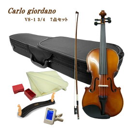 初心者向けバイオリン VS-1 3/4【7点set】カルロジョルダーノ VS1 身長130～145cmの方対象