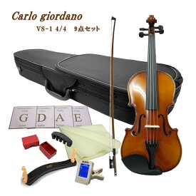 初心者向けバイオリン VS-1 4/4【9点set】カルロジョルダーノ VS1 身長145cm以上の方対象