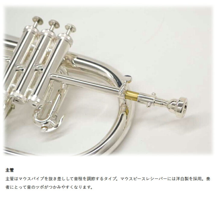 楽天市場】【3年保証】J.Michael フリューゲルホルン FG-550 B♭ 銀 