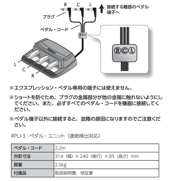 楽天市場】ローランド ペダル ユニット RPU-3 : 楽器のことならメリー 