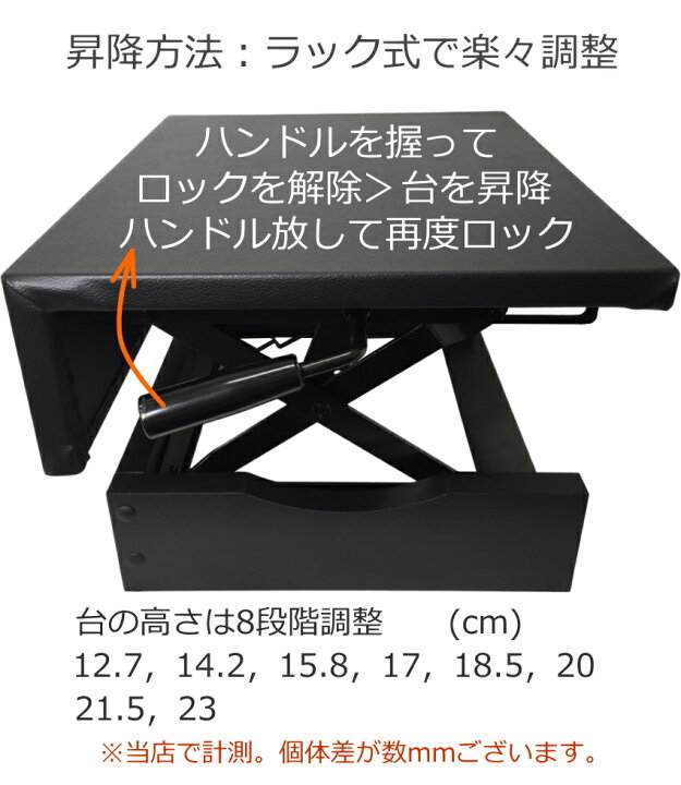 楽天市場】ピアノ補助台【13cm〜23cm/8段階調整式】イトマサ S-33R 