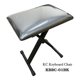 折り畳み式 イス KC KBBC01-BK(黒色) 簡易ピアノ椅子 キーボードチェア キーボードベンチ 電子ピアノ用 キーボード用 KBBC-01