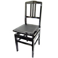 【楽天市場】在庫あり【送料無料】日本製：ピアノ椅子 背もたれ付きタイプ トムソン椅子：NO.5BLK（黒）-New：楽器のことならメリーネット